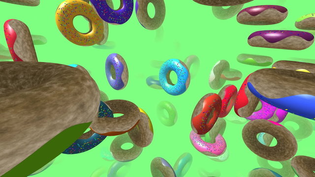 Flying donuts generated 3D video