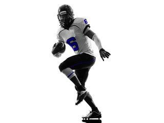 Fototapeta na wymiar american football player silhouette