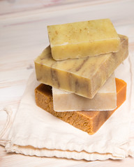 Bars of organic homemade soap