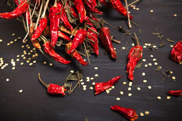 Spicy red dried chilies