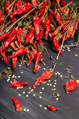 Spicy red dried chilies