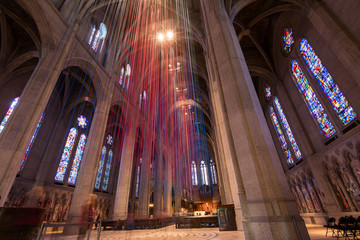 new Year ribbons celebration of Brace Cathedral in San Francisco