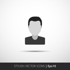 Social networks private users avatar pictogram