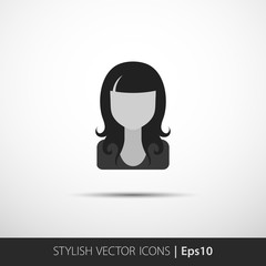 Social networks private users avatar pictogram