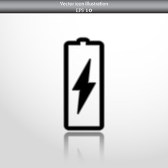 Vector battery web flat icon