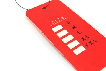 Size Tag isolated