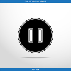 Vector pause web flat icon