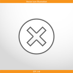 Obraz premium Vector close web flat icon