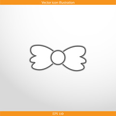 Vector bow tie web flat icon