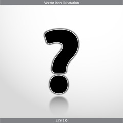 Vector question web flat icon