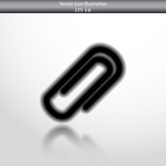 Obraz premium Vector paper clip web icon