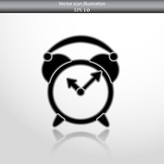 Vector alarm clock web icon