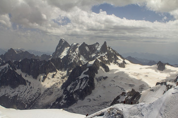 Fototapeta na wymiar Mont Blanc massif in the Alps