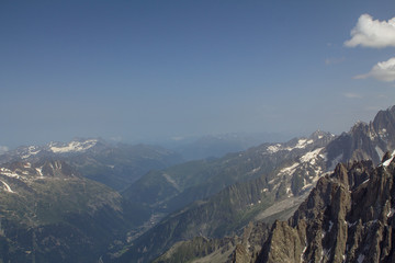 Mont Blanc massif in the Alps