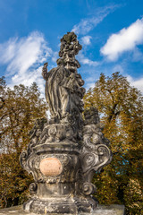 Fototapeta na wymiar Sculpture on the Charles Bridge, Prague.