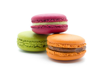 French colorful macarons.