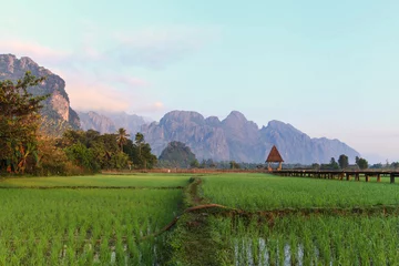 Fotobehang Vang Vieng Resort, Laos © Naypong Studio