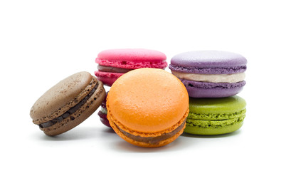French colorful macarons.
