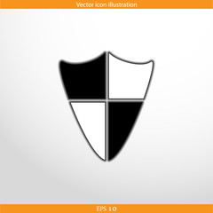 Vector shield web flat icon