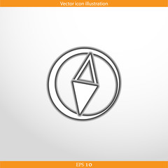 Vector compass web flat icon