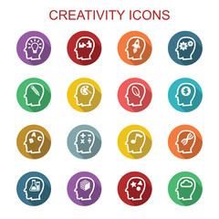creativity long shadow icons