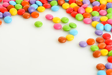 Schokolinsen: Platz für Text für Einladung oder Plakat für Feier