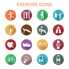 exercise long shadow icons
