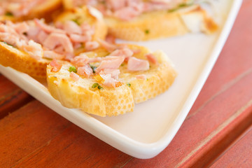 Pork bread thai snack