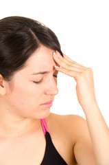 Fototapeta premium young beautiful woman with headache