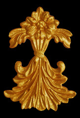 Ornament elements, vintage gold floral designs