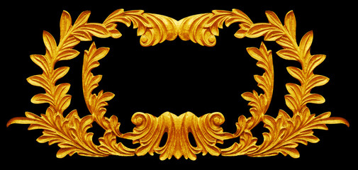 Ornament elements, vintage gold floral designs