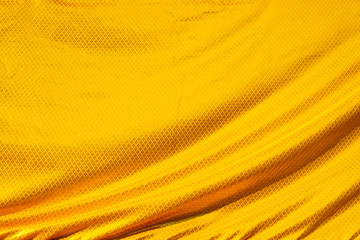 gold crumpled silk fabric textured