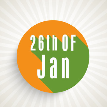 Sticker or label design for Indian Republic Day celebration.