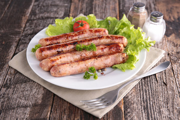 grilled sausages