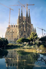 Fotobehang Sagrada Família in Barcelona © merla