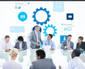 Business People Corporate Meeting Presentation Teamwork Concept