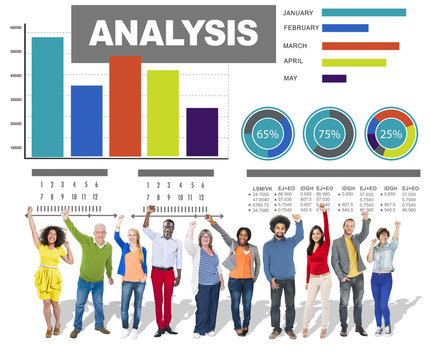 Analysis Analyzing Information Bar Graph Data Statistic Concept