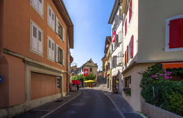 Old city of Montreux  , Switzerland