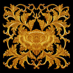 Ornament of gold plated vintage floral ,victorian Style