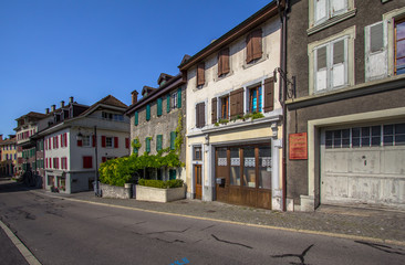 Fototapeta na wymiar Old city of Montreux , Switzerland