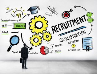 Businessman Recruitment Searching Qualification Worker Concept