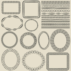 hand-drawn seamless borders