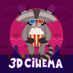 Raccoon Cinema Poster