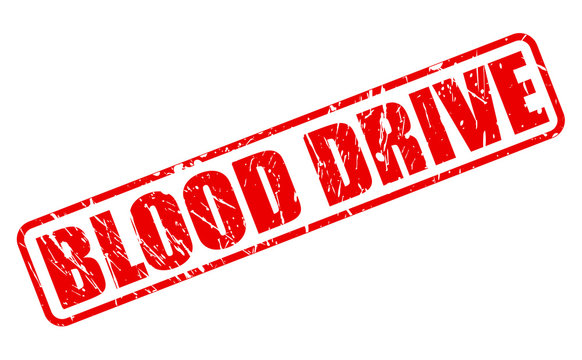 Blood Drive Red Stamp Text