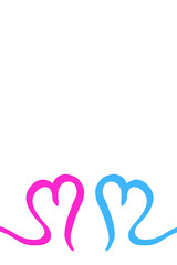 Obraz premium zusammenfinden - doppelte Liebesherzen...