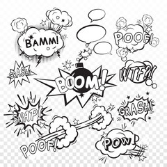 Comic boom set © Macrovector