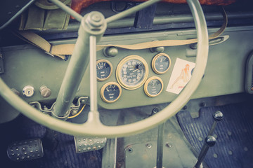 Détails jeep militaire US Army