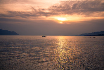 Sunset over Geneva Lake, Switzerland