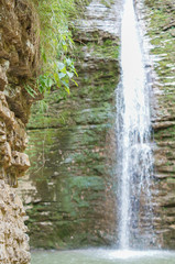 Falls in mountains of caucasus