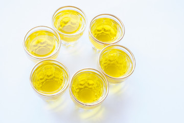 Olive oil in a circle